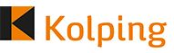 Orange Schwarzes Logo von Kolping
